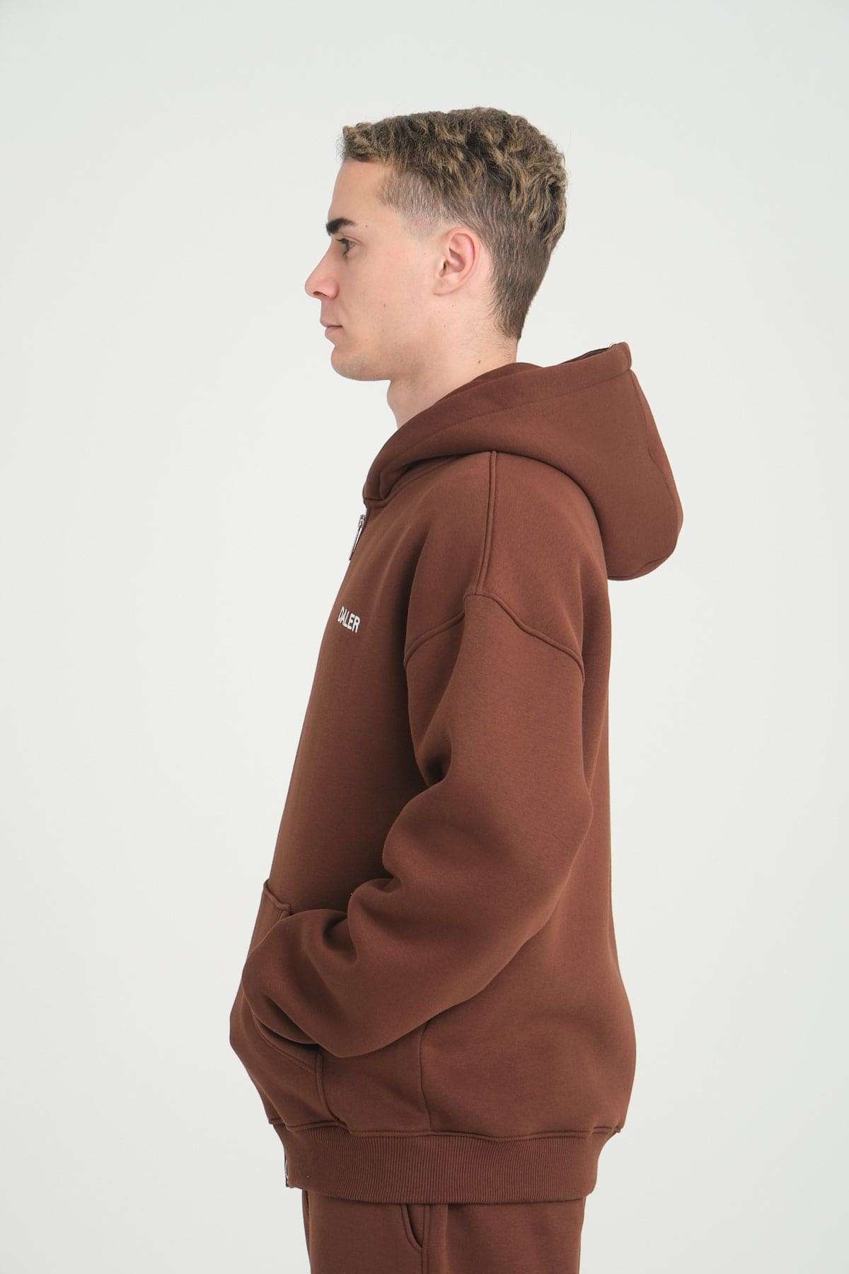 BASIC ZIPPER - BROWN
