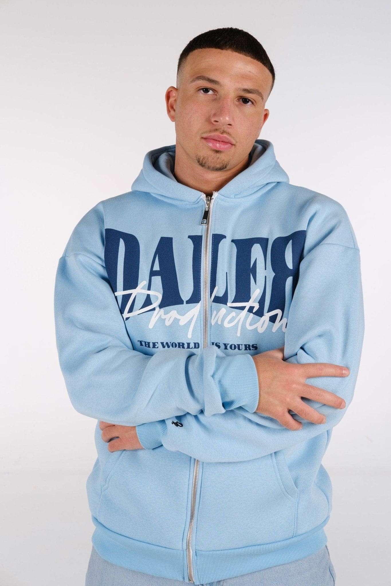 ZIP JACKET-BABY BLUE