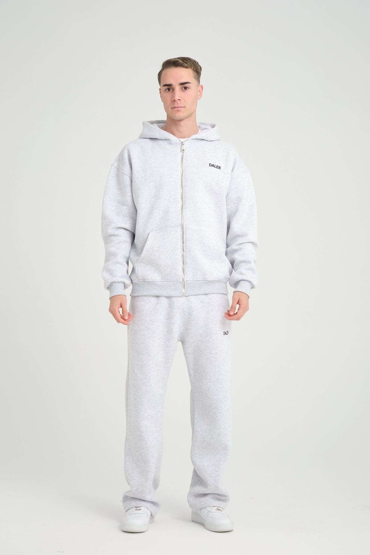 BASIC ZIPPER - GREY MELANGE